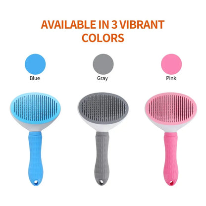 1 Push Button Pet Grooming Comb Hair Removal Cat Dog