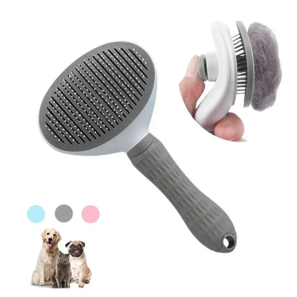 1 Push Button Pet Grooming Comb Hair Removal Cat Dog